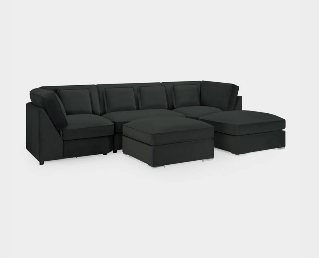 Belgravia Sofa Black U Shape Corner