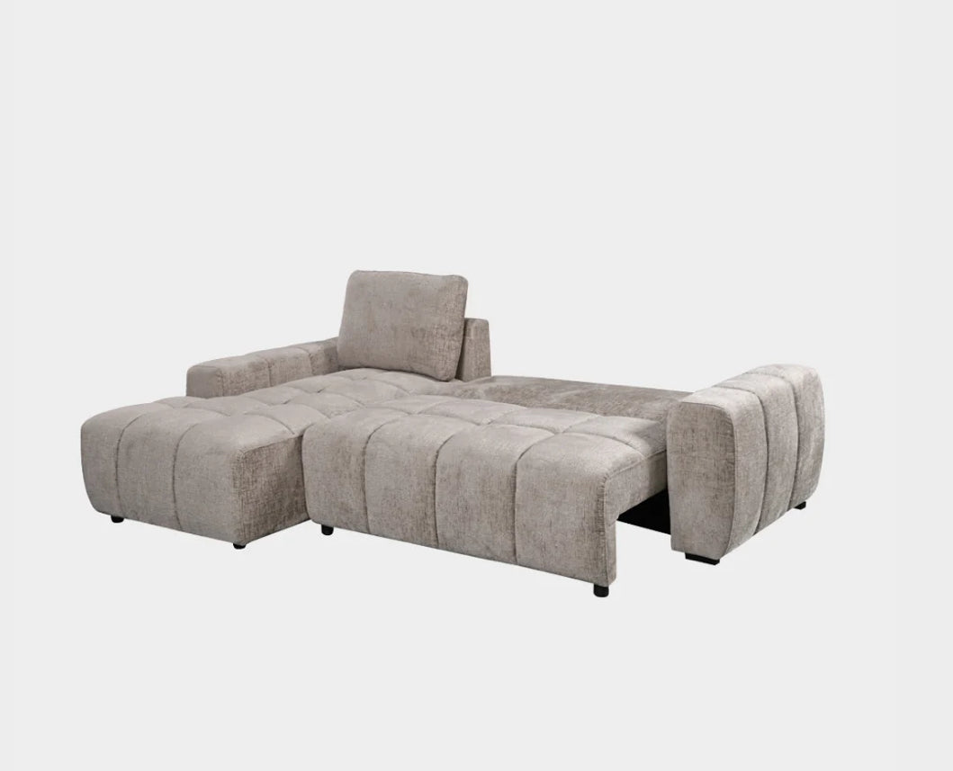 Lora Sofa Bed Mushroom Left Hand Facing Corner