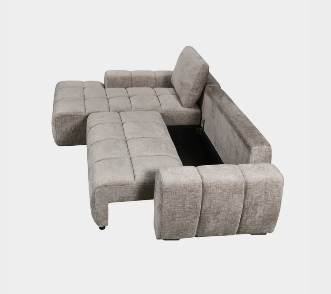 Lora Sofa Bed Mushroom Left Hand Facing Corner
