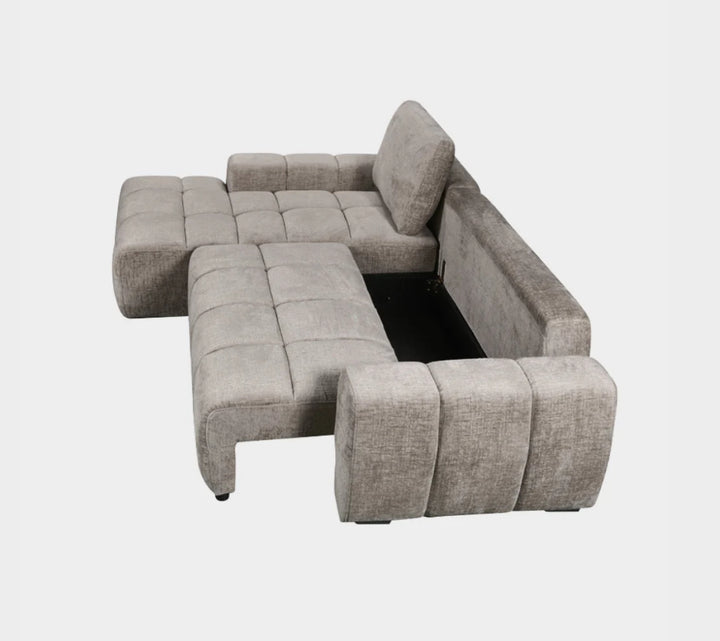 Lora Sofa Bed Mushroom Left Hand Facing Corner