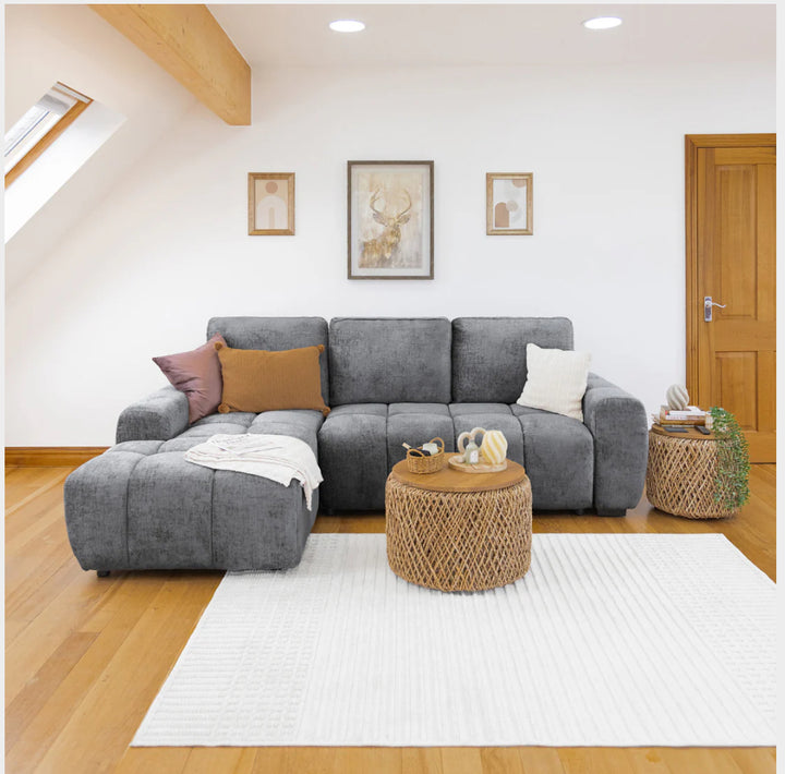Lora Sofa Bed Mushroom Left Hand Facing Corner