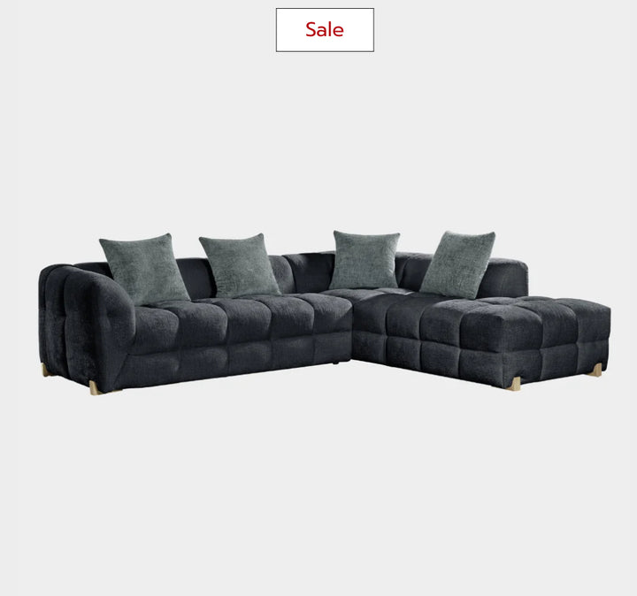 Genoa Sofa Charcoal Right Hand Corner