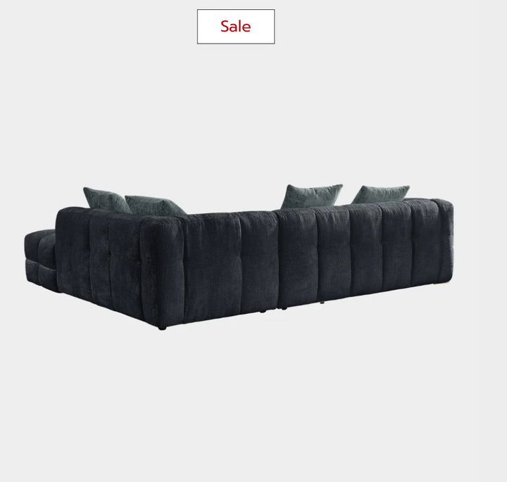 Genoa Sofa Charcoal Right Hand Corner