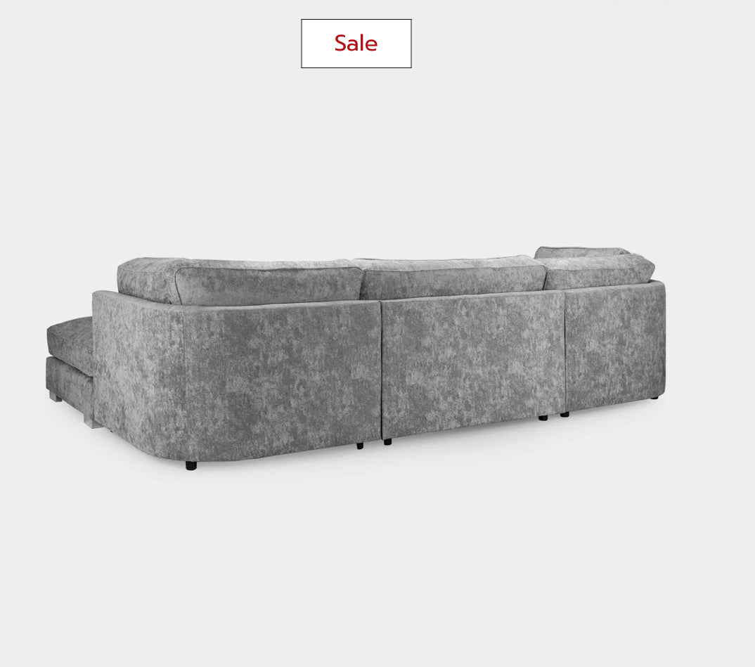 Bishop Fullback Sofa Platinum U Shape Corner