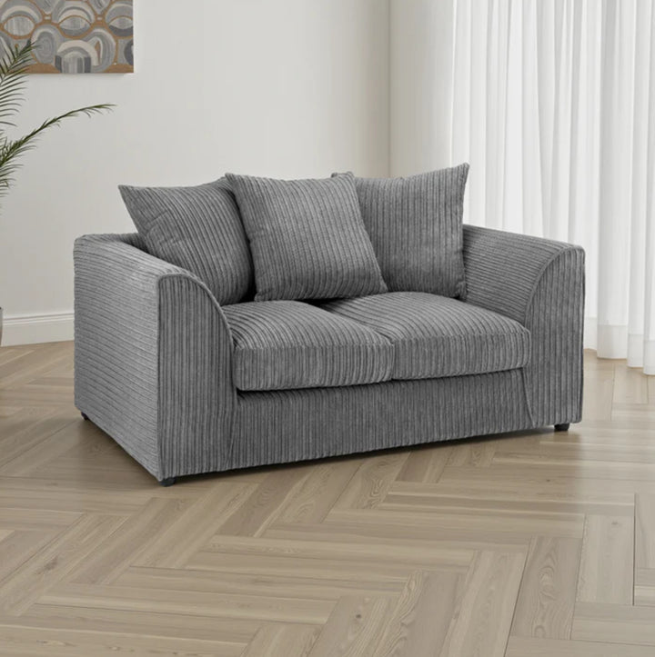 Harley Jumbo Sofa Grey 2 Seater
