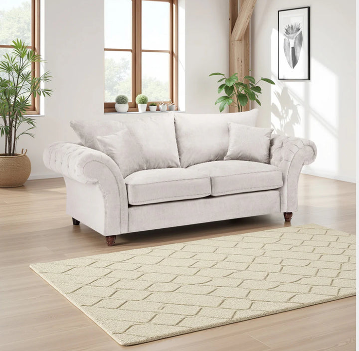 Windsor Fullback Sofa Stone 3 Seater