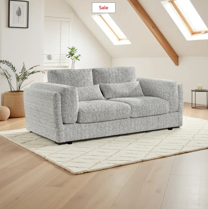 Bari 3 seater sofa grey