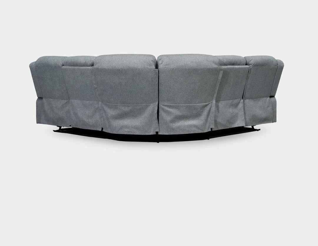 Linden grey electric recliner corner sofa