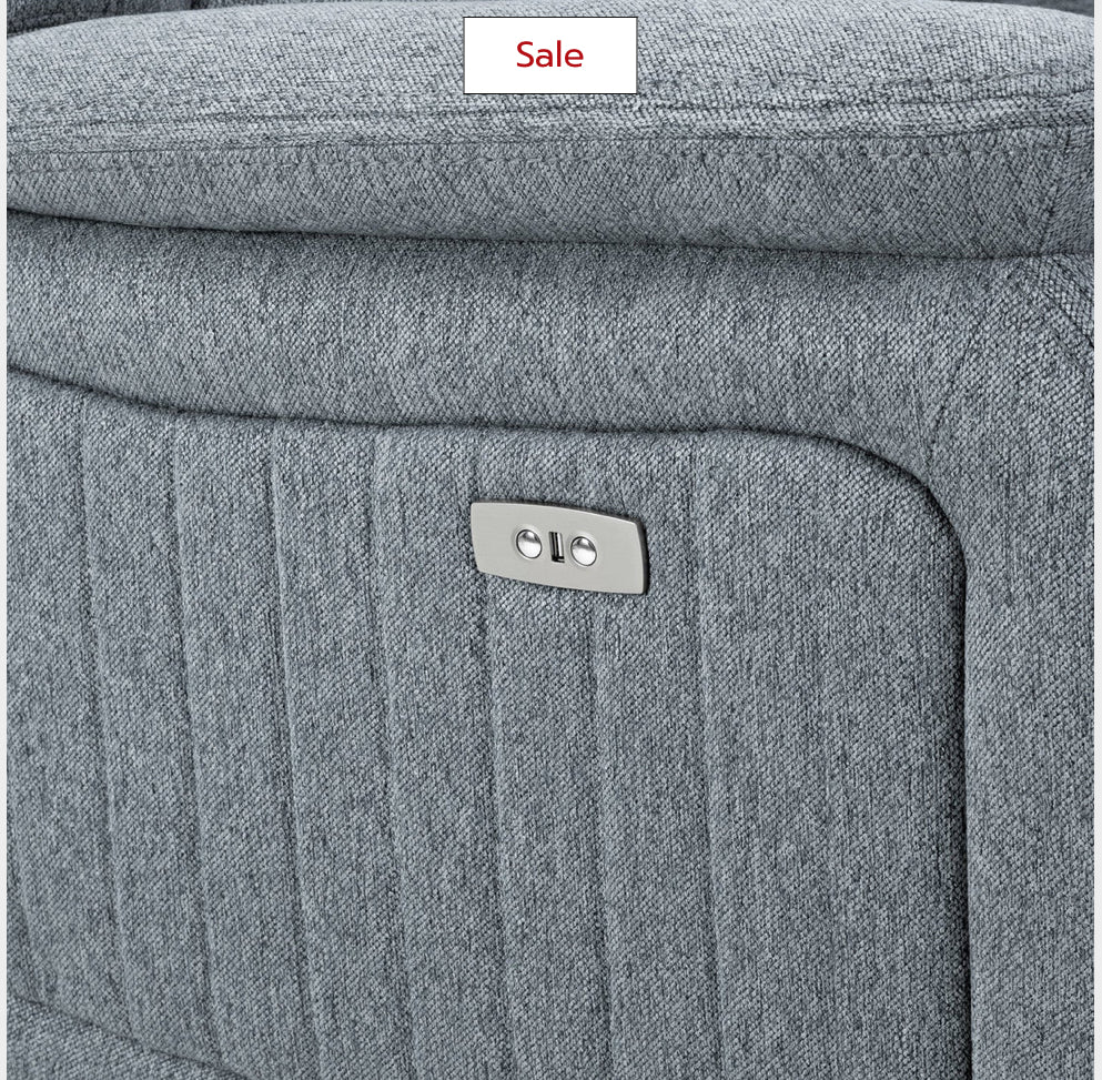 Linden Electric Recliner Sofa Grey Armchair
