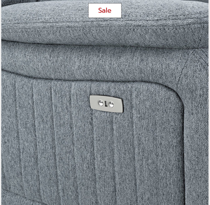 Linden Electric Recliner Sofa Grey Armchair
