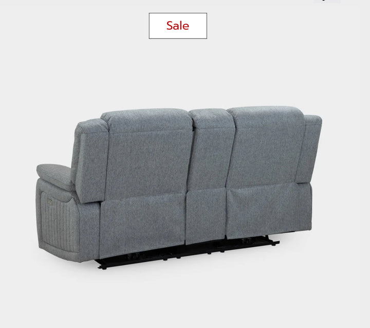 Linden Electric Recliner Sofa Grey 2 Seater
