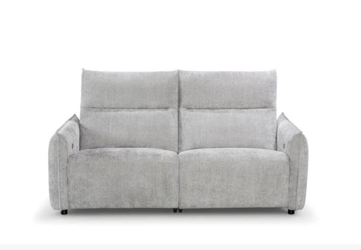 Woven Chenille Grey 3 Seater Electric Recliner Sofa