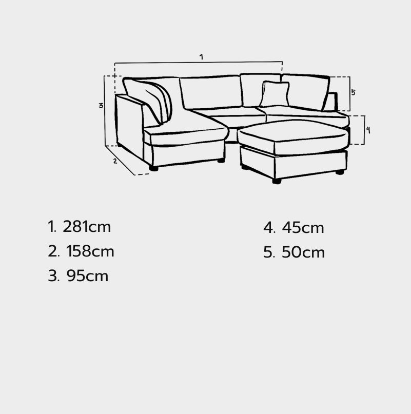Carnaby sofa boucle U shape