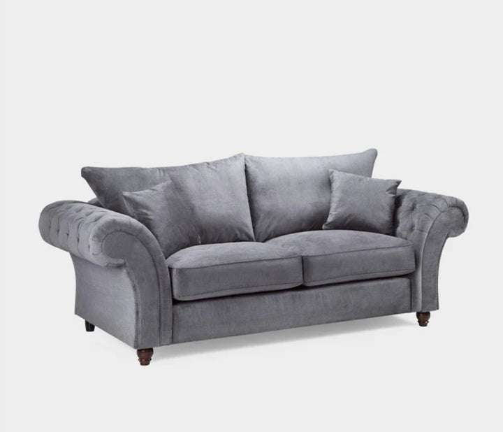 Windsor Fullback Sofa Grey 3 Seater