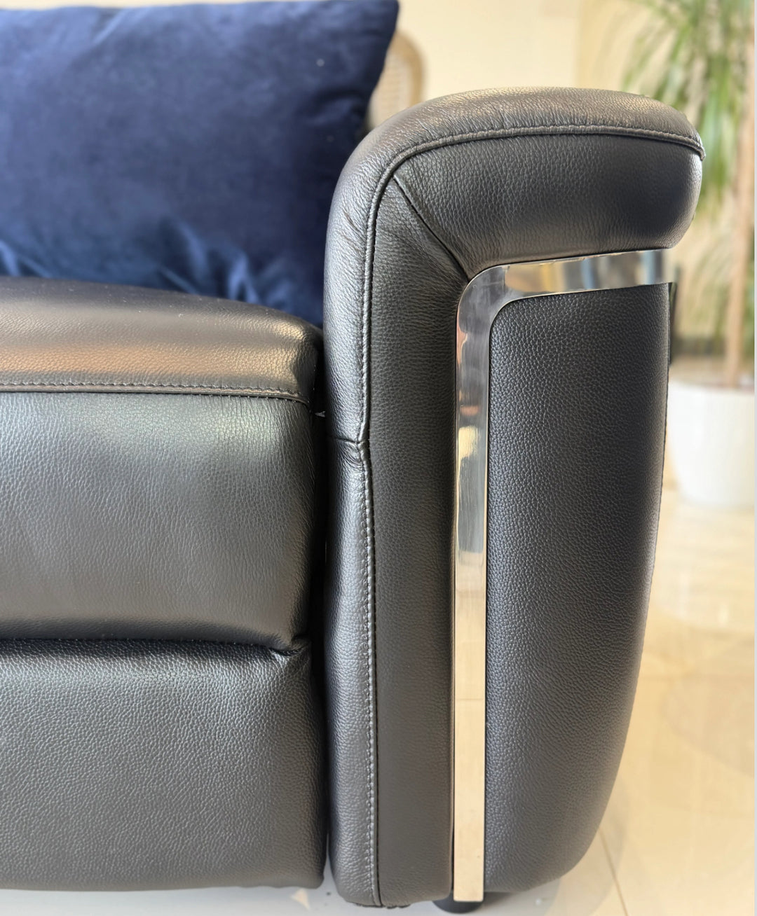 Somerville Electric Recliner Sofa Black 2 Seater