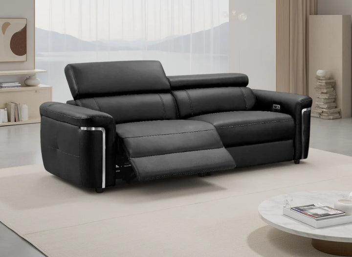 Somerville Electric Recliner 3 Seater Sofa - Black
