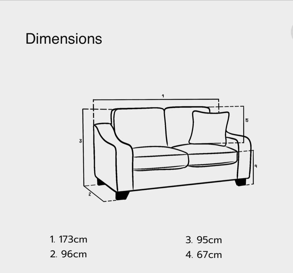 Stonehouse grey 2 seater