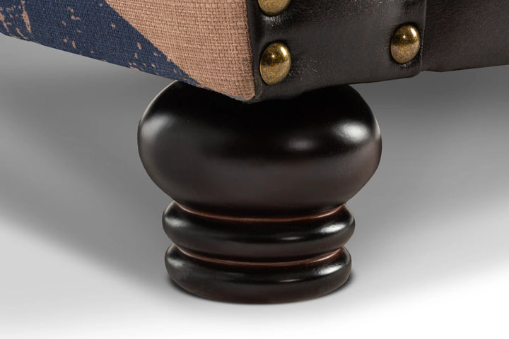 Union Jack brown faux leather Chesterfield chair