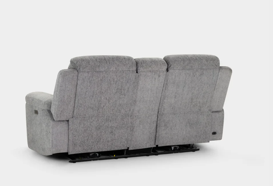Owen electric recliner 2 seater grey