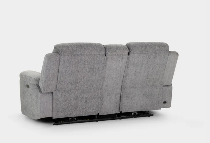 Owen electric recliner 2 seater grey
