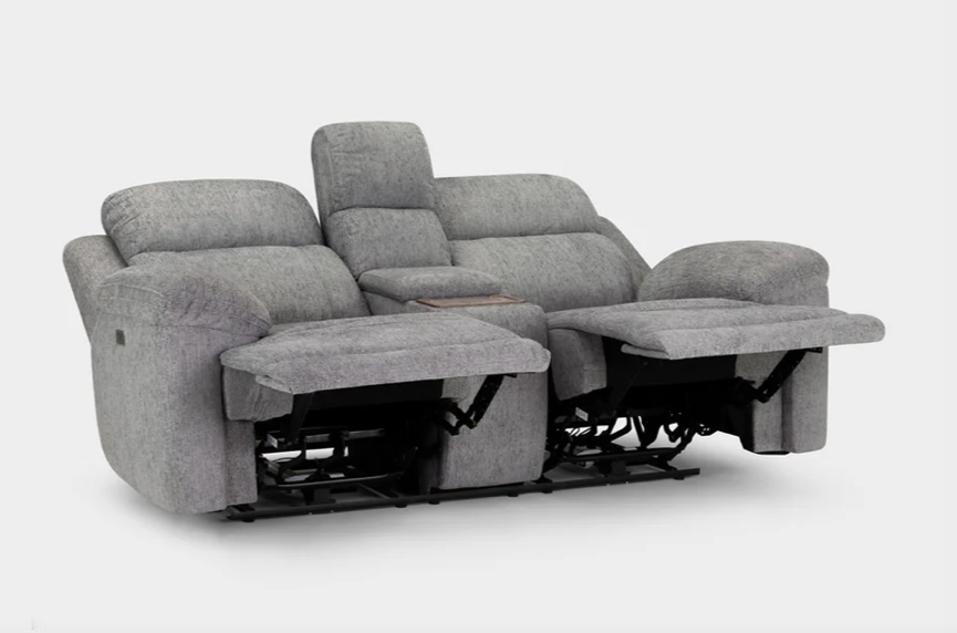 Owen electric recliner 2 seater grey
