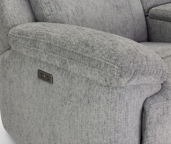 Owen electric recliner 2 seater grey