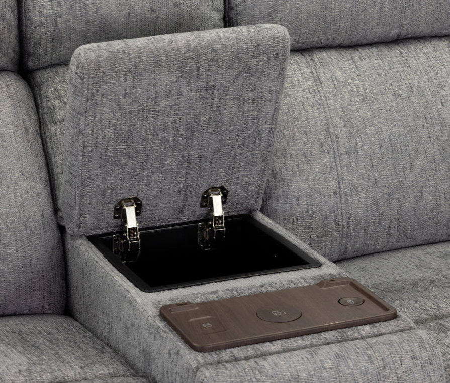 Owen electric recliner 2 seater grey