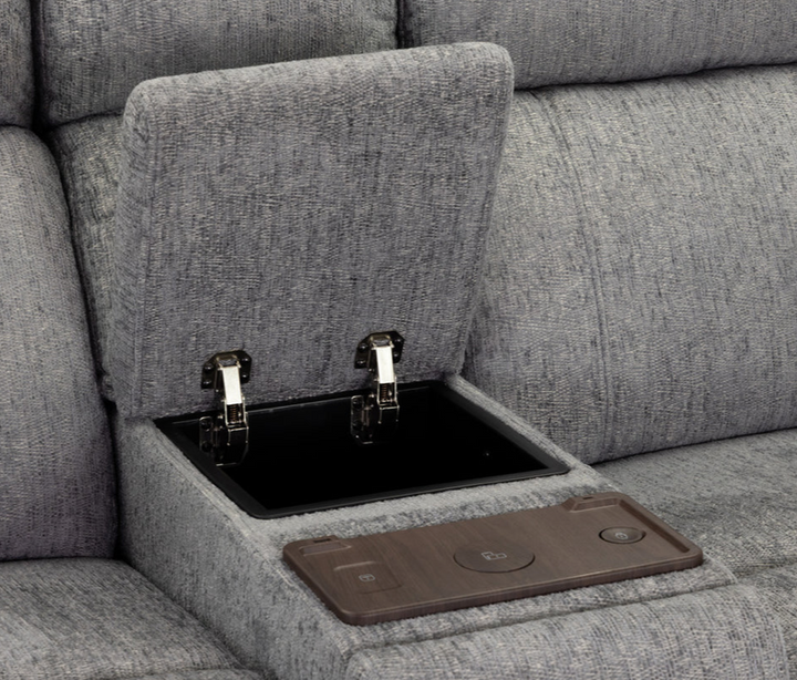 Owen electric recliner 2 seater grey