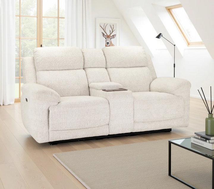 Owen electric 2 seater recliner beige